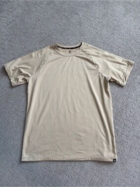 GAIAM Men's Short Sleeve Beige Performance Tee